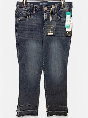 Democracy Dark Blue Kick Flare Ankle Jeans. NWT